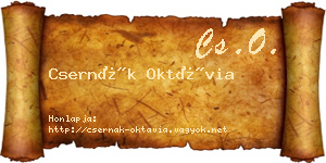 Csernák Oktávia névjegykártya